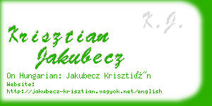 krisztian jakubecz business card